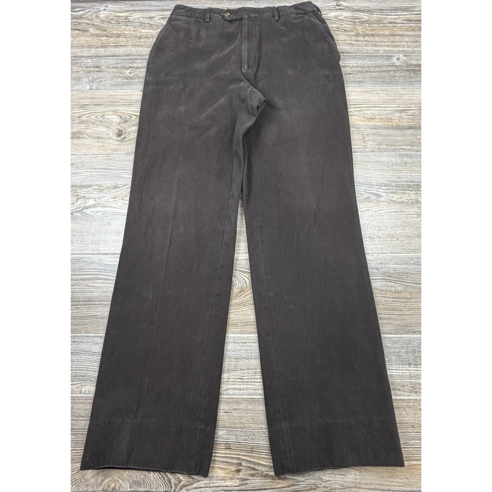 Loro Piana Men's Brown Cotton Chinos Flat Front Casual Pants 30x30 (50 EU)
